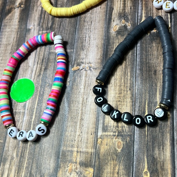 5for$10 Taylor Swift Album Inspired Swiftie Forever Bracelets 5Pc Bracelet - Picture 5 of 8